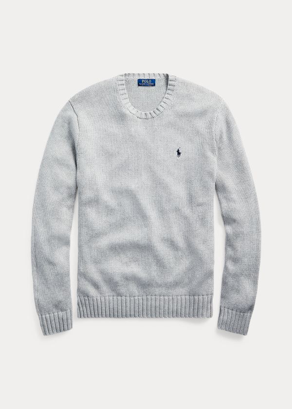 Men's Polo Ralph Lauren Cotton Crewneck Sweater | 184720GRB